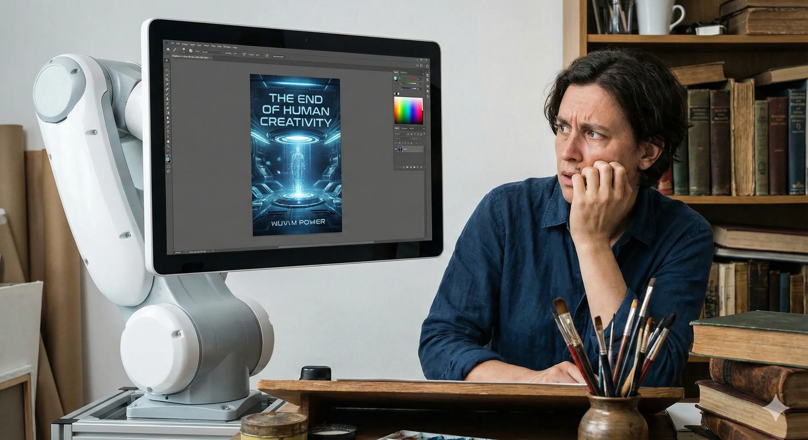 Ketika AI Bisa Bikin Sampul: Peluang, Ancaman, dan Peran Manusia di Penerbitan (Ilustrasi)