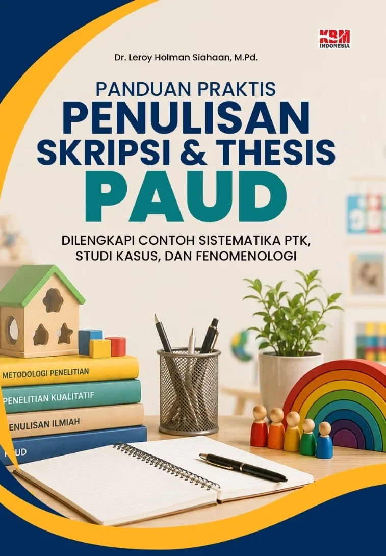 PANDUAN PRAKTIS PENULISAN SKRIPSI & THESIS PAUD : Dilengkapi Contoh Sistematika PTK, Studi Kasus, dan Fenomenologi